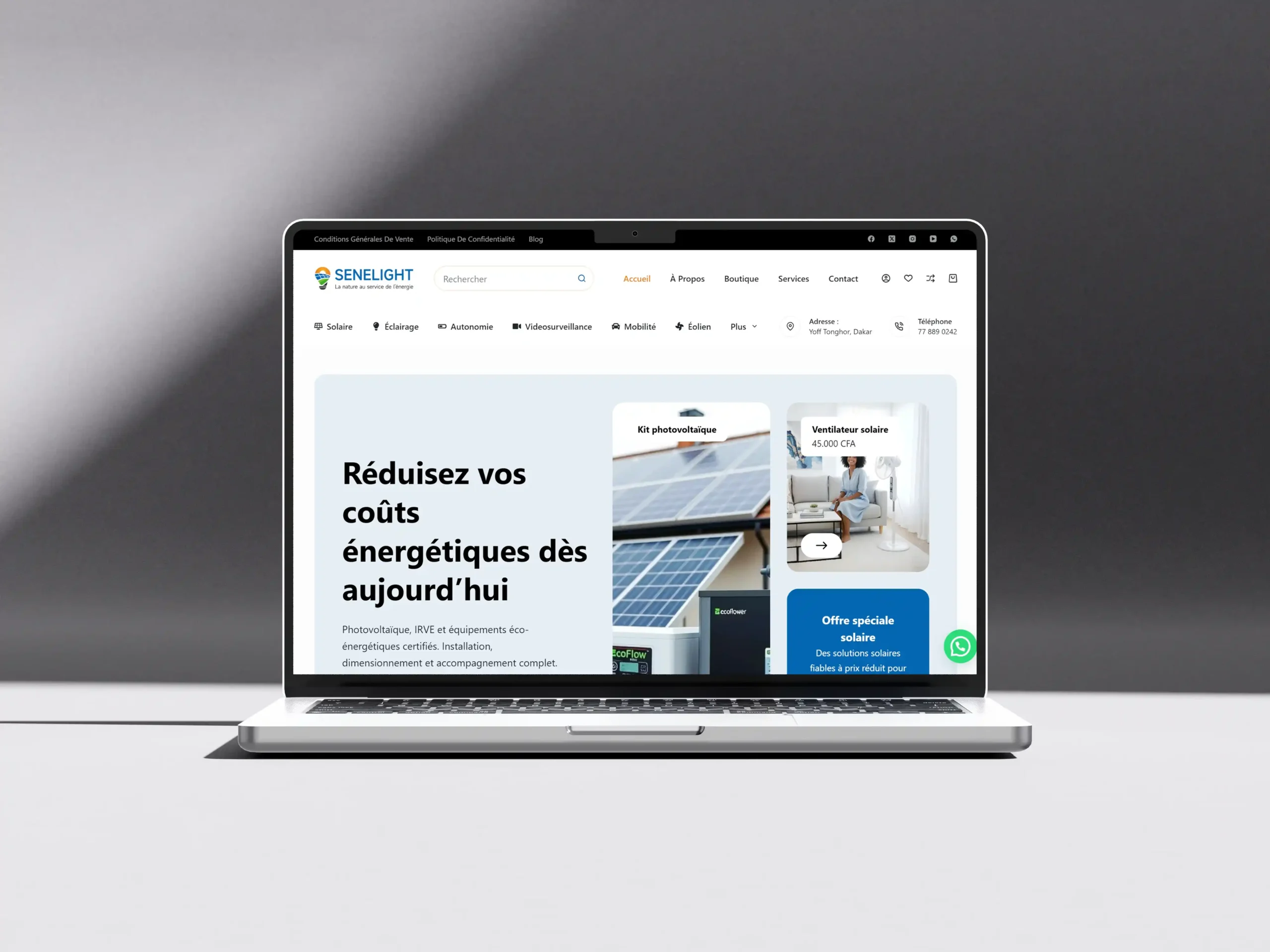 Senelight — web 1