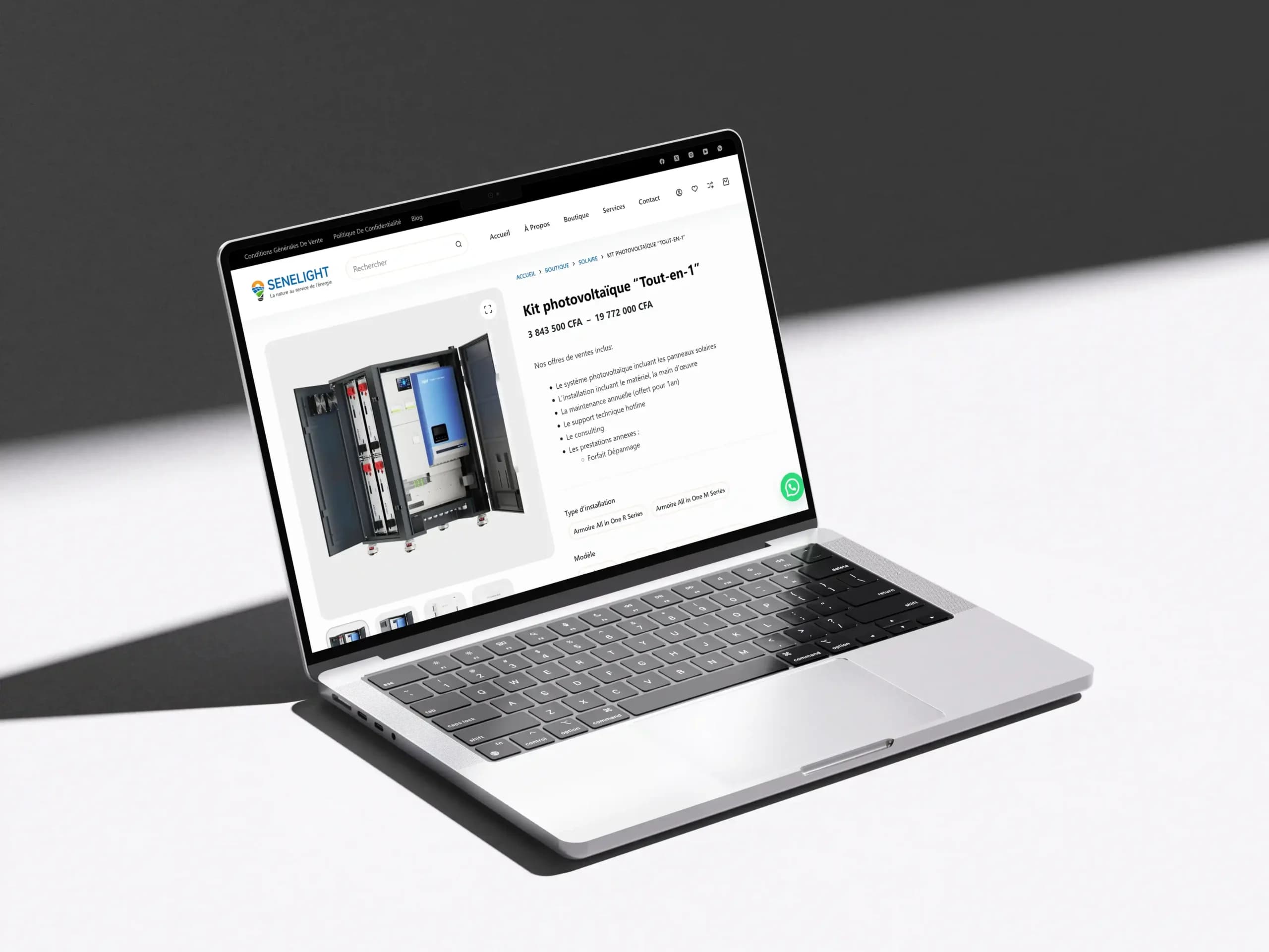 Senelight — web 2